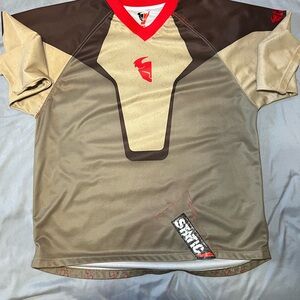 Thor Static motocross Racing ATV off road gear  Y/Medium  red/brown/black jersey